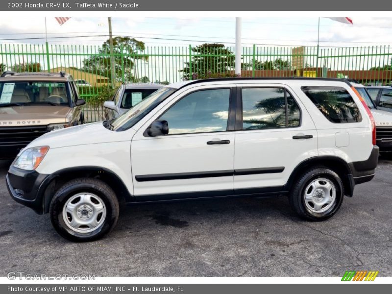 Taffeta White / Saddle 2002 Honda CR-V LX
