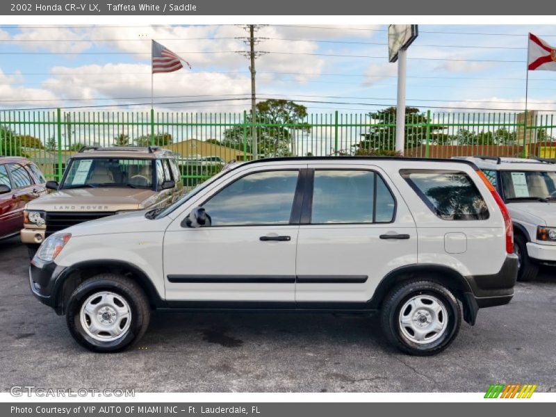 Taffeta White / Saddle 2002 Honda CR-V LX