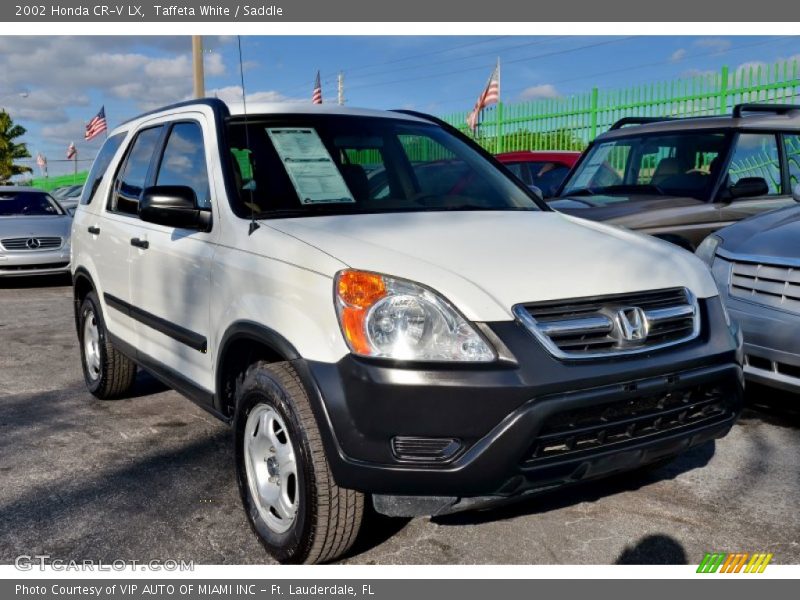 Taffeta White / Saddle 2002 Honda CR-V LX