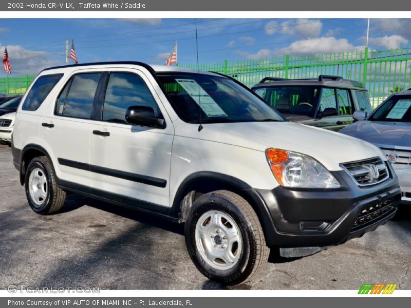 Taffeta White / Saddle 2002 Honda CR-V LX