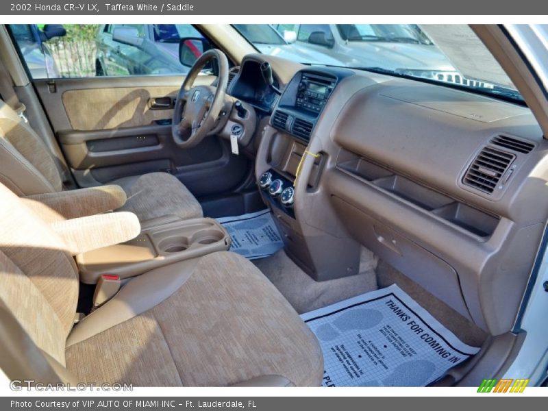 Taffeta White / Saddle 2002 Honda CR-V LX