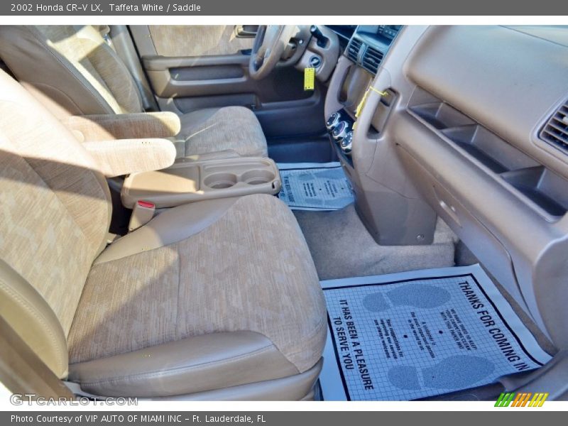 Taffeta White / Saddle 2002 Honda CR-V LX