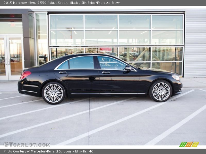 Black / Silk Beige/Espresso Brown 2015 Mercedes-Benz S 550 4Matic Sedan