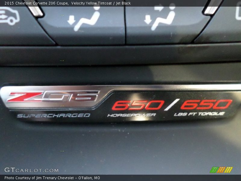 Velocity Yellow Tintcoat / Jet Black 2015 Chevrolet Corvette Z06 Coupe