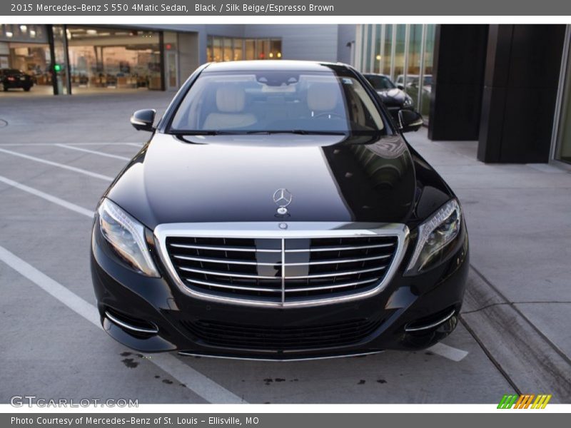 Black / Silk Beige/Espresso Brown 2015 Mercedes-Benz S 550 4Matic Sedan
