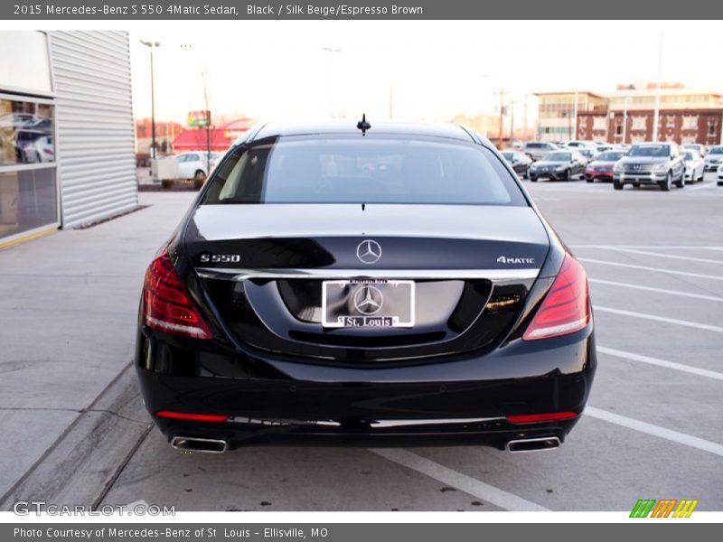 Black / Silk Beige/Espresso Brown 2015 Mercedes-Benz S 550 4Matic Sedan