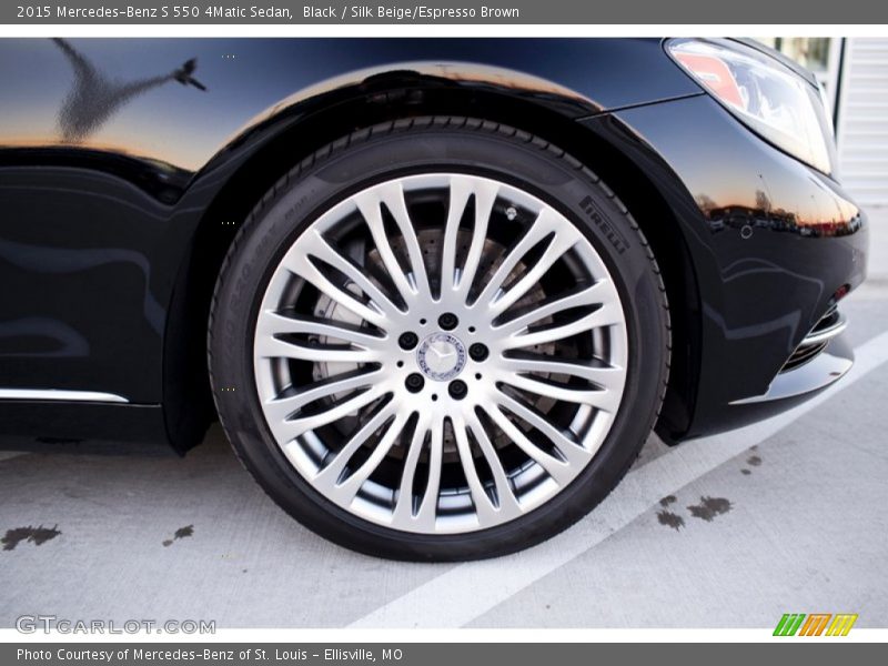 Black / Silk Beige/Espresso Brown 2015 Mercedes-Benz S 550 4Matic Sedan