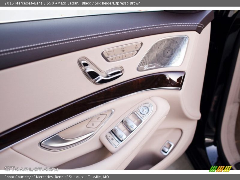 Black / Silk Beige/Espresso Brown 2015 Mercedes-Benz S 550 4Matic Sedan