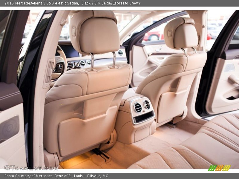 Black / Silk Beige/Espresso Brown 2015 Mercedes-Benz S 550 4Matic Sedan