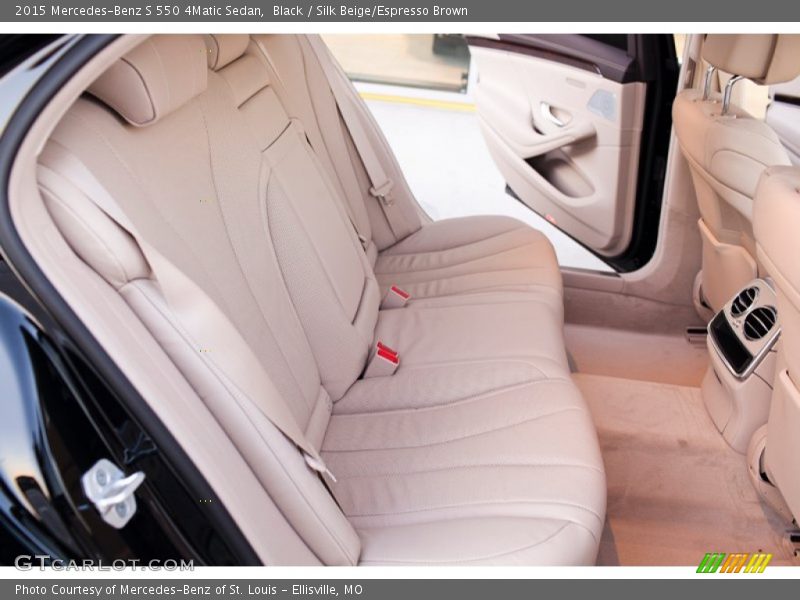 Black / Silk Beige/Espresso Brown 2015 Mercedes-Benz S 550 4Matic Sedan