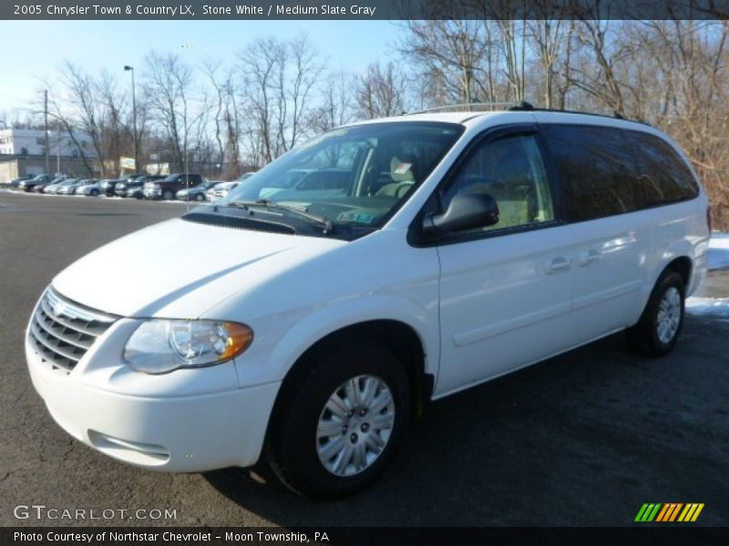 Stone White / Medium Slate Gray 2005 Chrysler Town & Country LX