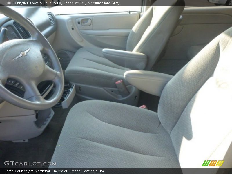 Stone White / Medium Slate Gray 2005 Chrysler Town & Country LX