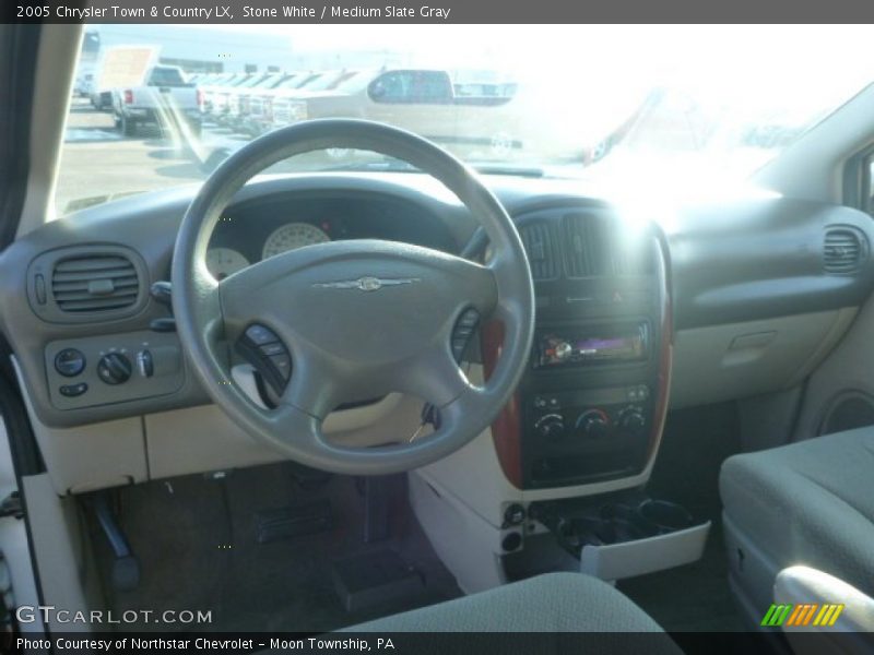 Stone White / Medium Slate Gray 2005 Chrysler Town & Country LX