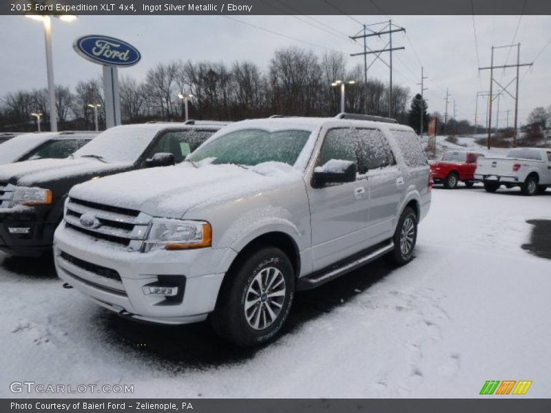 Ingot Silver Metallic / Ebony 2015 Ford Expedition XLT 4x4
