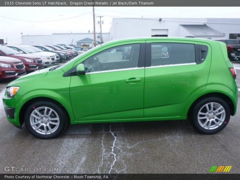 Dragon Green Metallic / Jet Black/Dark Titanium 2015 Chevrolet Sonic LT Hatchback