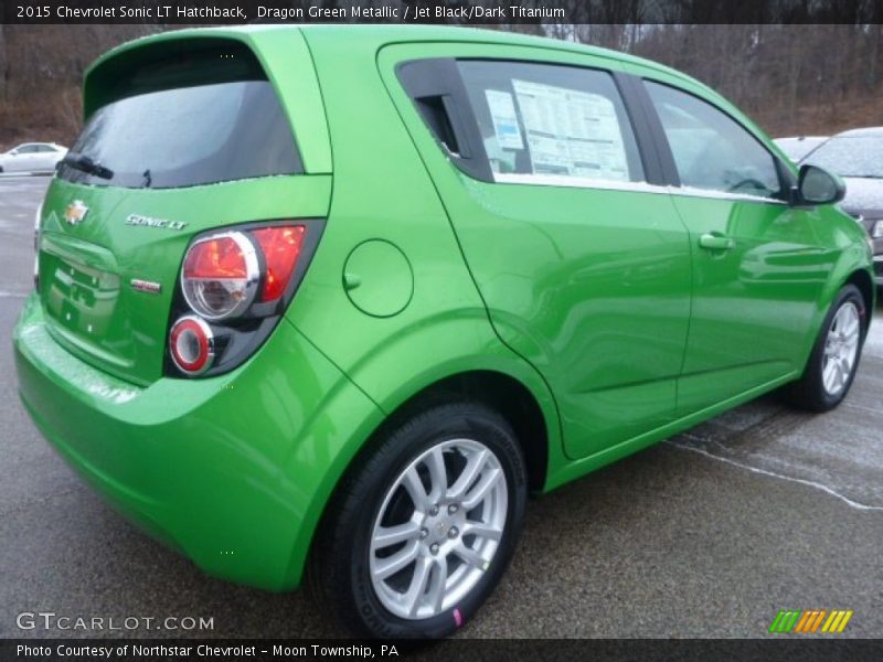 Dragon Green Metallic / Jet Black/Dark Titanium 2015 Chevrolet Sonic LT Hatchback