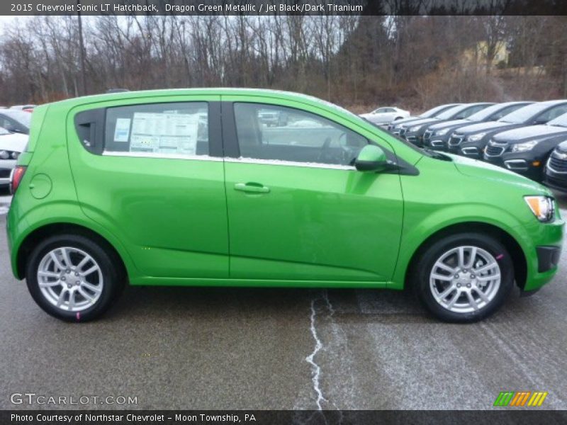 Dragon Green Metallic / Jet Black/Dark Titanium 2015 Chevrolet Sonic LT Hatchback
