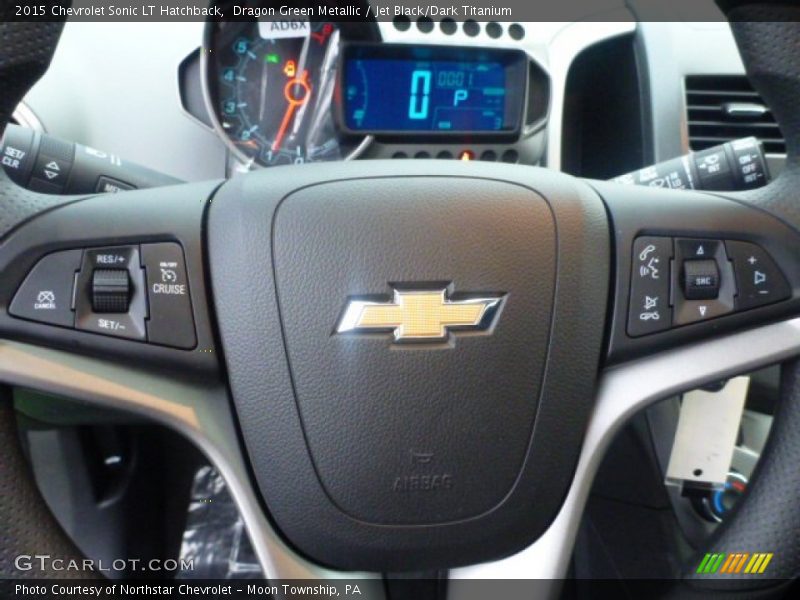Dragon Green Metallic / Jet Black/Dark Titanium 2015 Chevrolet Sonic LT Hatchback