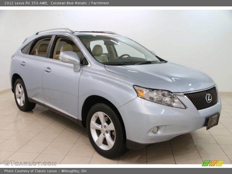 Cerulean Blue Metallic / Parchment 2012 Lexus RX 350 AWD
