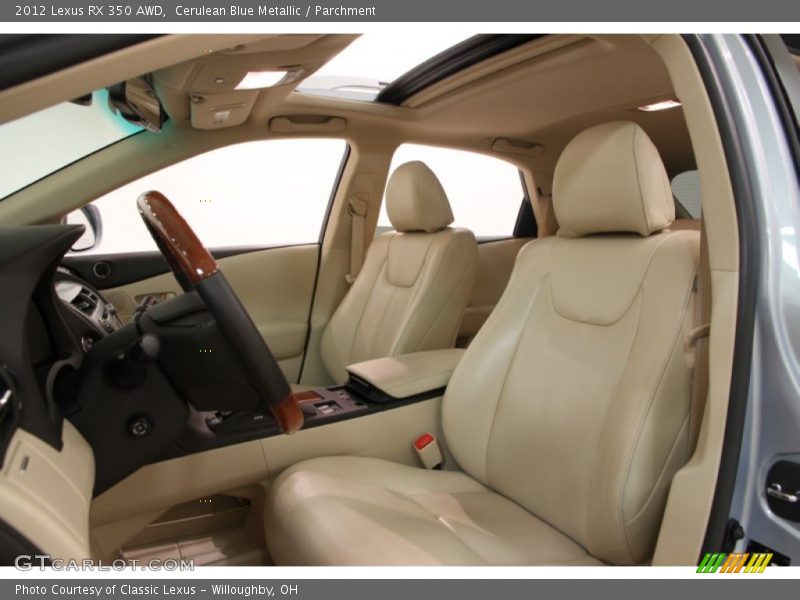 Cerulean Blue Metallic / Parchment 2012 Lexus RX 350 AWD