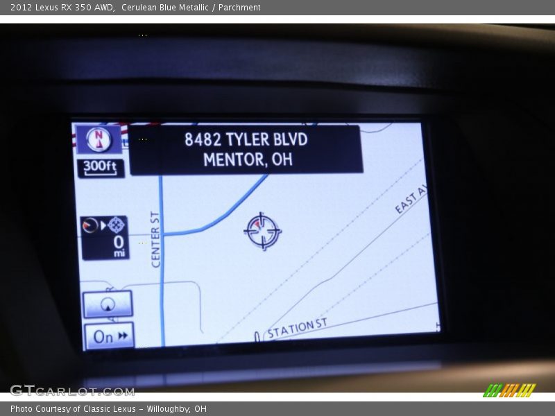 Cerulean Blue Metallic / Parchment 2012 Lexus RX 350 AWD