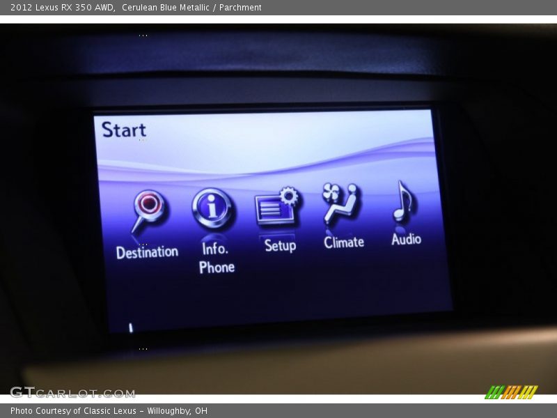 Cerulean Blue Metallic / Parchment 2012 Lexus RX 350 AWD