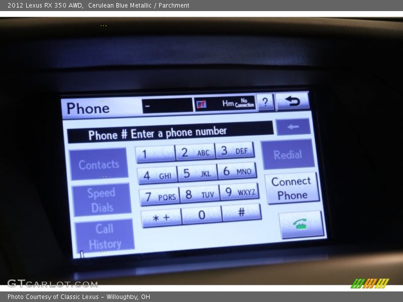 Cerulean Blue Metallic / Parchment 2012 Lexus RX 350 AWD
