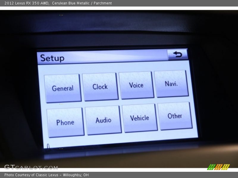 Cerulean Blue Metallic / Parchment 2012 Lexus RX 350 AWD