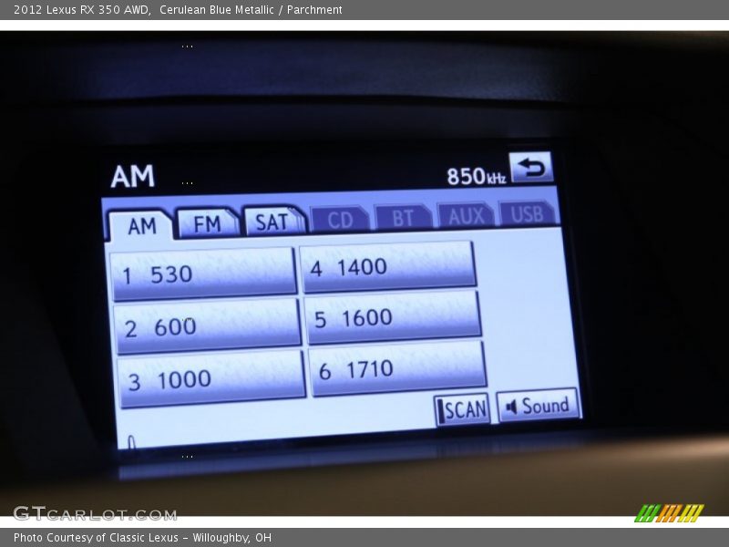 Cerulean Blue Metallic / Parchment 2012 Lexus RX 350 AWD