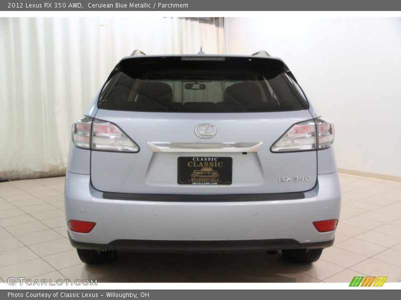 Cerulean Blue Metallic / Parchment 2012 Lexus RX 350 AWD