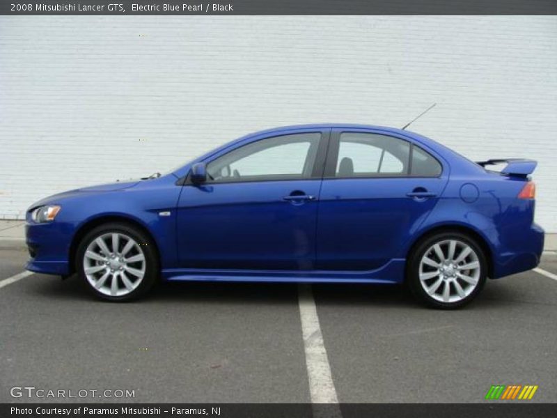 Electric Blue Pearl / Black 2008 Mitsubishi Lancer GTS