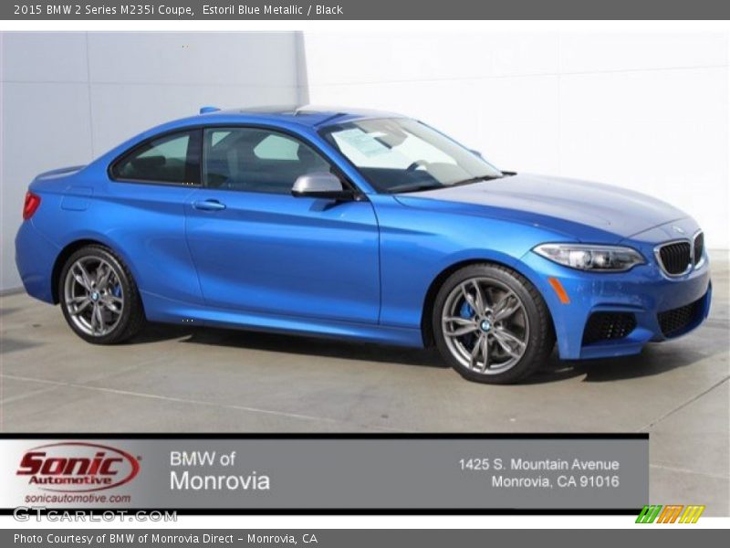 Estoril Blue Metallic / Black 2015 BMW 2 Series M235i Coupe