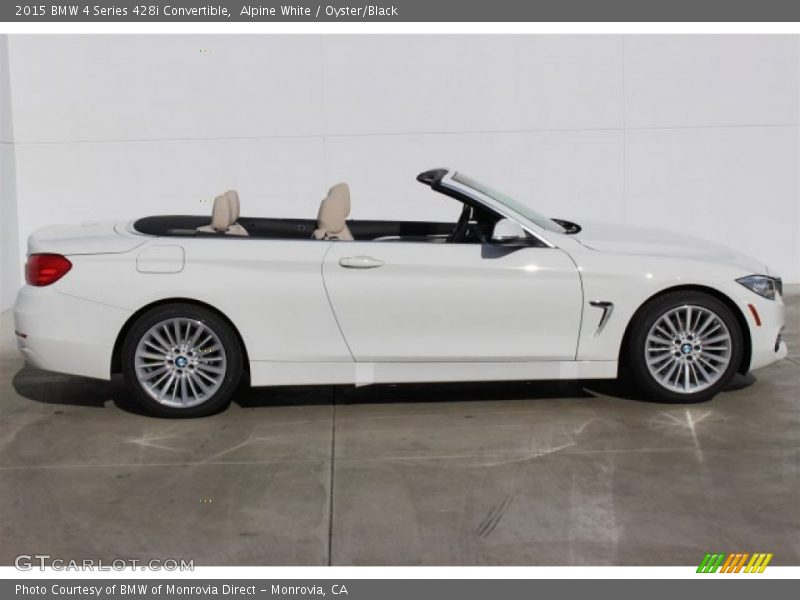 Alpine White / Oyster/Black 2015 BMW 4 Series 428i Convertible