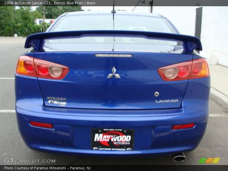 Electric Blue Pearl / Black 2008 Mitsubishi Lancer GTS