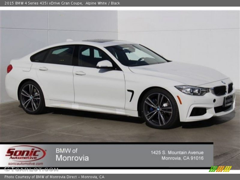 Alpine White / Black 2015 BMW 4 Series 435i xDrive Gran Coupe