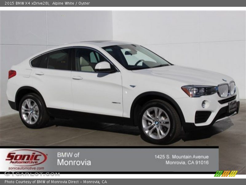 Alpine White / Oyster 2015 BMW X4 xDrive28i