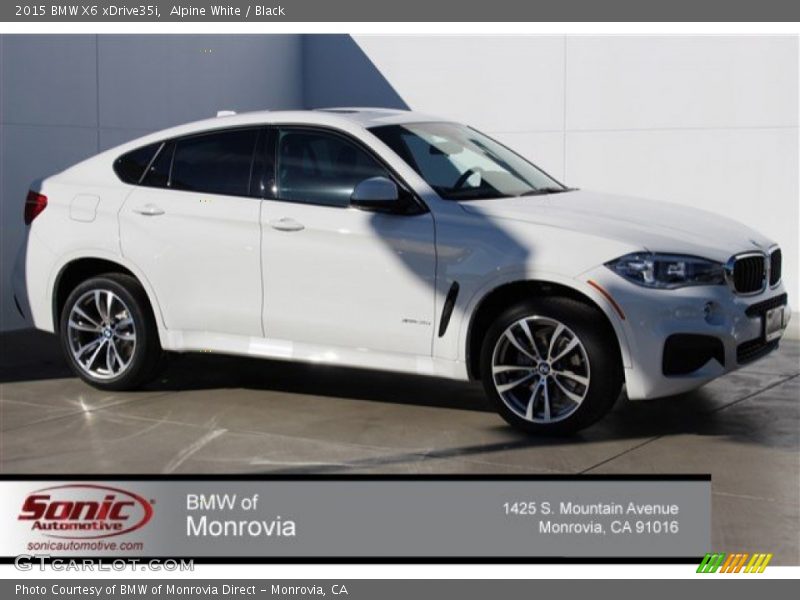 Alpine White / Black 2015 BMW X6 xDrive35i