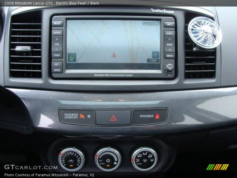 Electric Blue Pearl / Black 2008 Mitsubishi Lancer GTS