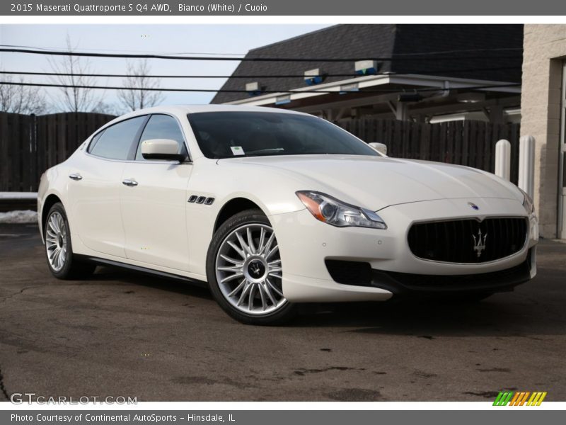 Bianco (White) / Cuoio 2015 Maserati Quattroporte S Q4 AWD