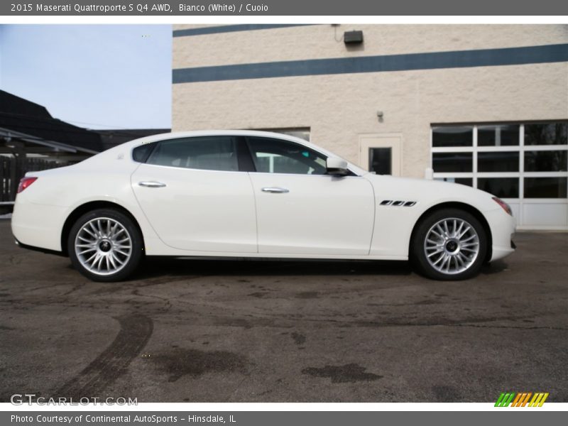 Bianco (White) / Cuoio 2015 Maserati Quattroporte S Q4 AWD