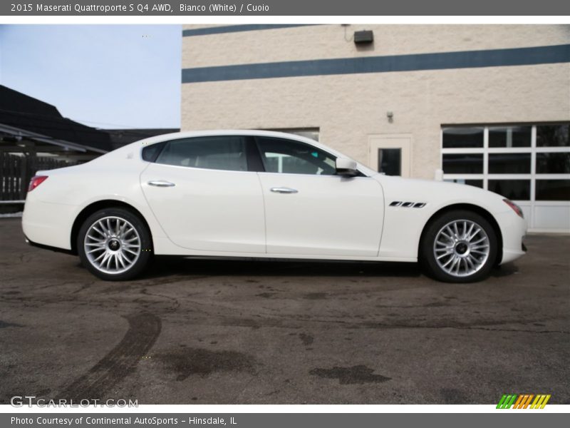 Bianco (White) / Cuoio 2015 Maserati Quattroporte S Q4 AWD