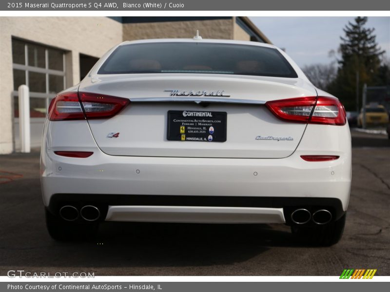 Bianco (White) / Cuoio 2015 Maserati Quattroporte S Q4 AWD