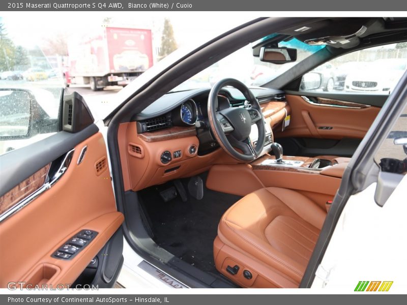 Bianco (White) / Cuoio 2015 Maserati Quattroporte S Q4 AWD