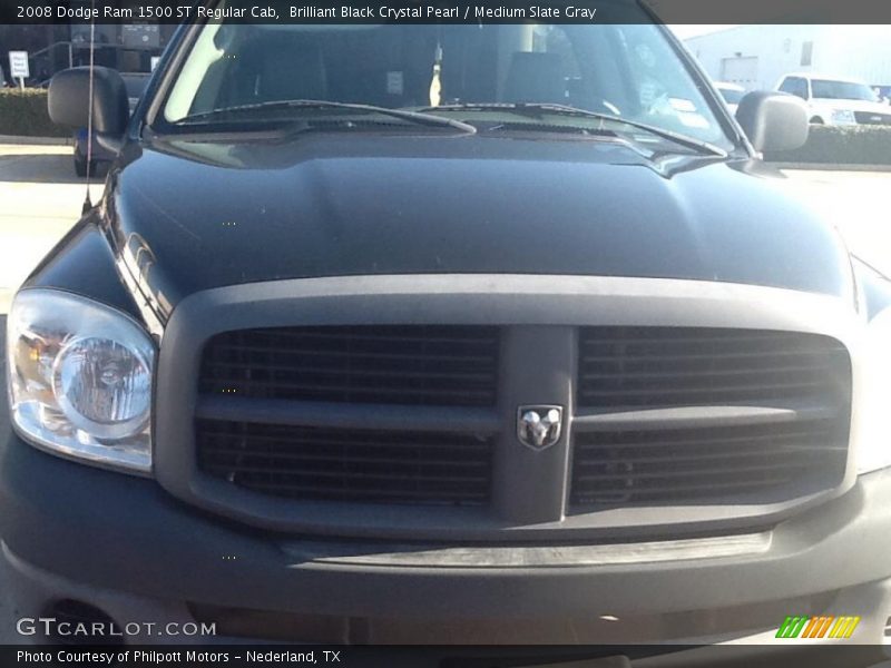 Brilliant Black Crystal Pearl / Medium Slate Gray 2008 Dodge Ram 1500 ST Regular Cab