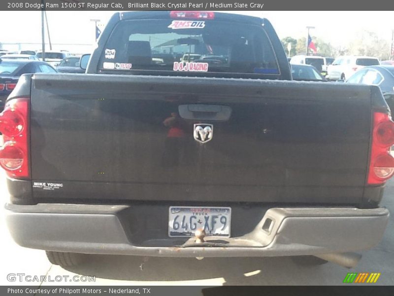 Brilliant Black Crystal Pearl / Medium Slate Gray 2008 Dodge Ram 1500 ST Regular Cab