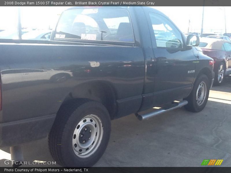 Brilliant Black Crystal Pearl / Medium Slate Gray 2008 Dodge Ram 1500 ST Regular Cab