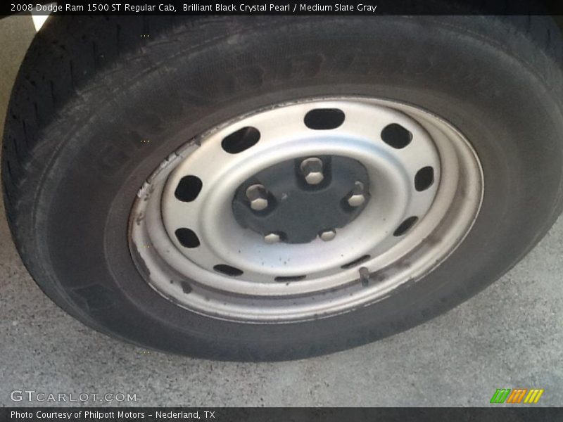 Brilliant Black Crystal Pearl / Medium Slate Gray 2008 Dodge Ram 1500 ST Regular Cab