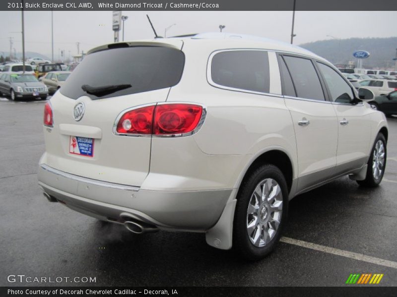 White Diamond Tricoat / Cashmere/Cocoa 2011 Buick Enclave CXL AWD
