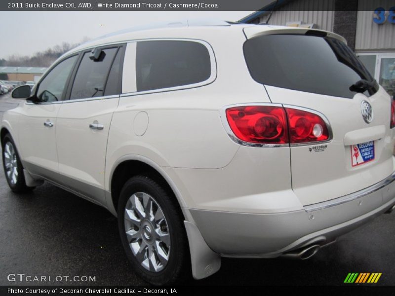 White Diamond Tricoat / Cashmere/Cocoa 2011 Buick Enclave CXL AWD