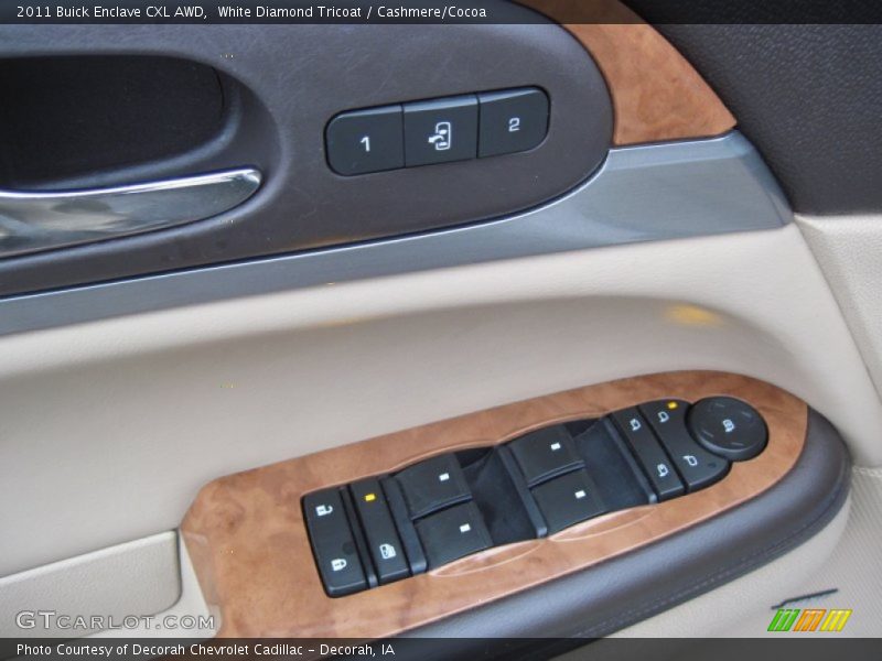 White Diamond Tricoat / Cashmere/Cocoa 2011 Buick Enclave CXL AWD